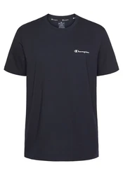 Champion T-Shirt Basic Rundhals marine/weiß