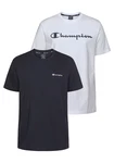 Champion T-Shirt Basic Rundhals marine/weiß