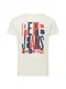 Pepe Jeans Majica ''''DAVY''''  bela / vijolično modra / oranžno rdeča