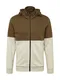 EDC BY ESPRIT Sweatjacke braun / beige
