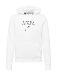 Sweatshirt weiß / navy / rot