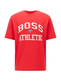 BOSS Casual Shirt ''''Russell Athletic'''' rot / weiß / blau