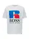 BOSS Casual Shirt ''''Russell Athletic'''' weiß / royalblau / rot
