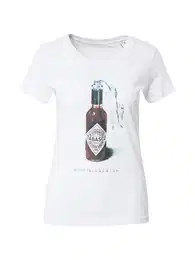 Tričko 'Sauce' tmavě zelená / tmavě červená / bílá