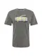 Tommy Jeans T-Shirt hellgrau / dunkelgrau / zitrone