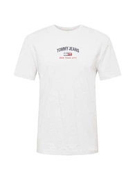Tommy Jeans T-Shirt hellgrau / nachtblau / rot