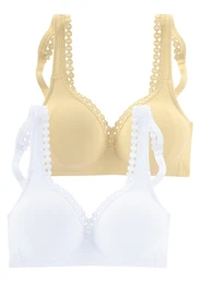 Podprsenka béžová / bílá