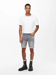 ONLY & SONS Jeansshorts ONSPLY 5189 grey