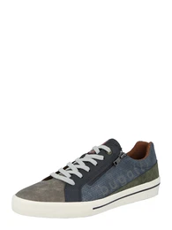 bugatti Sneaker ''''Gang'''' taubenblau / greige / navy / dunkelgrün