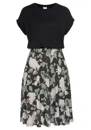 Šaty 'BF Kleid Cottage Paperba' růžová / černá