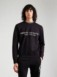 ARMANI EXCHANGE Sweatshirt Herren Pullover Logo schwarz / weiß