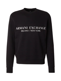 ARMANI EXCHANGE Sweatshirt Herren Pullover Logo schwarz / weiß