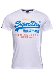 T-Shirt blau / weiß / orange