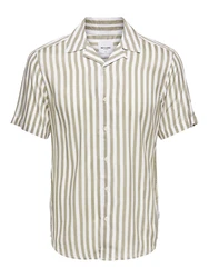 Only & Sons Hemd 'Wayne' taupe/hellgrau