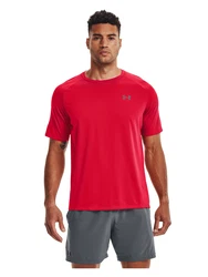 Under Armour Poloshirt UA TECH 2.0 SS TEE anthrazit/feuerrot