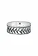 KUZZOI Ring Bandring silber / schwarz