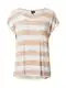 VERO MODA Tričko  béžová / bílá