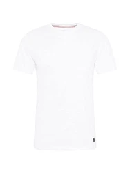 Blend T-Shirt Einfarbiges Rundhals T-Shirt aus Baumwolle BHNASIR (4034) weiß