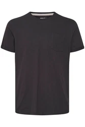 Blend T-Shirt Einfarbiges Rundhals T-Shirt aus Baumwolle BHNASIR (4034) Schwarz (4034)