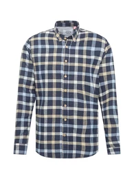 Hemd 'Dean' ecru / navy / hellblau / wei
