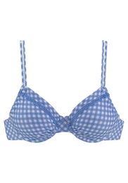 Horní díl plavek modrá / bílá