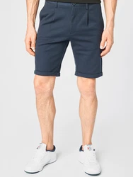 Lindbergh Shorts Bundfaltenhose nachtblau/dunkelblau