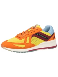 Sneaker gelb / dunkelrot / hellblau