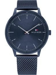 Uhr navy / weiß / feuerrot