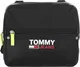 Tommy Jeans Umhängetasche schwarz / weiß / rot