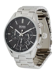 Uhr 'Champion' schwarz / silber