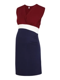 Haljina 'Giulia' tamno plava / tamno crvena / bijela