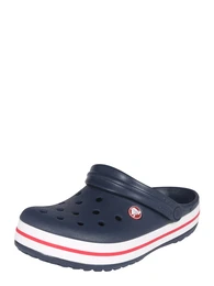 Clogs navy / hellrot / weiß