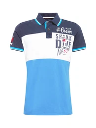 Poloshirt navy / weiß / hellrot / azur