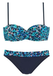 Bikiny tyrkysová / černá