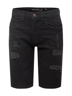 INDICODE JEANS Shorts Kaden Holes schwarz