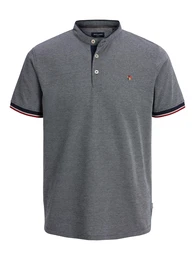 Poloshirt 'WIN MAO' dunkelgrau / dunkelrot / wei