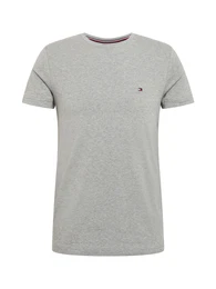 Shirt graumeliert / navy / weiß / rot