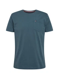 T-Shirt pastellblau / weiß / rot