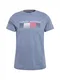 TOMMY HILFIGER Majica  golobje modra / bela / rdea / nono modra