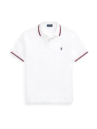 Poloshirt dunkelblau / rot / offwhite