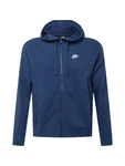 Nike Sportswear Sweatjacke 'Club' navy/weiß