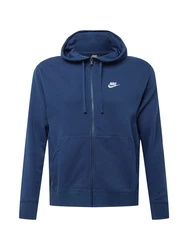 Nike Sportswear Sweatjacke 'Club' navy/weiß