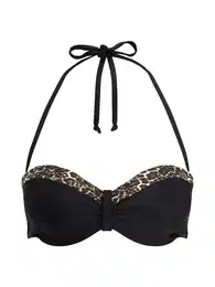 Bikini gornji dio 'Adele' sivkasto bež / smeđa / tamno smeđa / crna