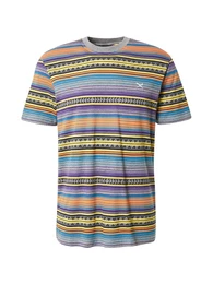 Iriedaily Shirt ''''Vintachi'''' graumeliert / schwarz / dunkellila / gelb / blau