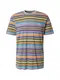 Iriedaily Shirt ''''Vintachi'''' graumeliert / schwarz / dunkellila / gelb / blau