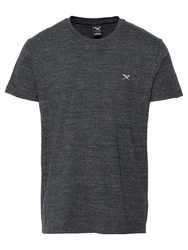 Iriedaily T-Shirt 'Chamisso' dunkelgrau/weiß