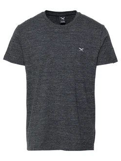 Iriedaily T-Shirt 'Chamisso' dunkelgrau/weiß