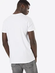 Iriedaily T-Shirt 'Peaceride' taubenblau/pfirsich/schwarz/weiß