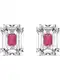 Swarovski Uhani ''''Chroma''''  srebrna / svetlo roza
