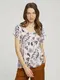TOM TAILOR Bluza  kremna / marine / rjava